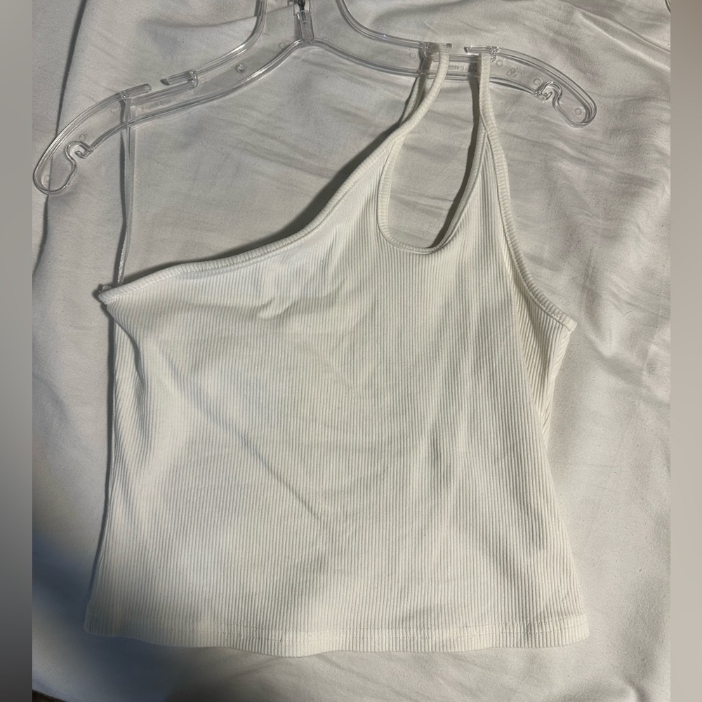 Princess polly white one shoulder top size 6/medium